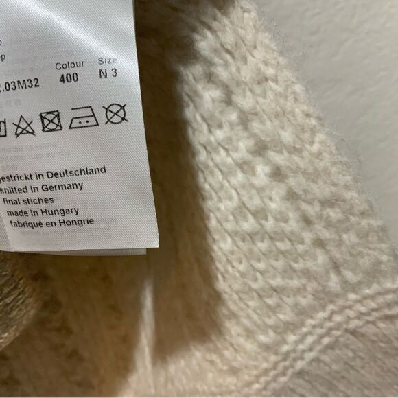 New $590 Marc Cain Yellow Cable Knit Sweater Tank Top virgin wool size N3 / 8 - Picture 10 of 15